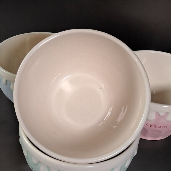Vintage Ceramic Ice Cream Bowls Set of 4 Made Exclusively for JM Smuckers Co - Picture 10 of 13
